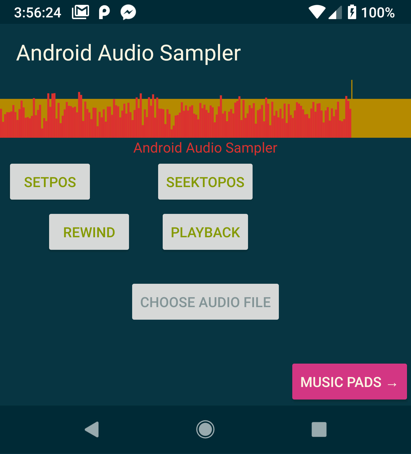 An audio sampler program that I worked on with a few others at HSU built on Android