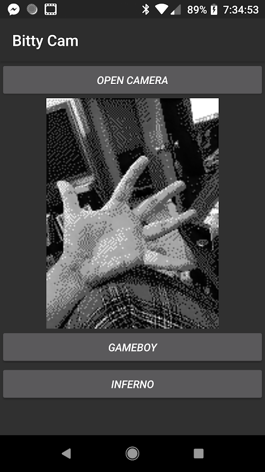 Port of my GameBoy Camera code running in Android