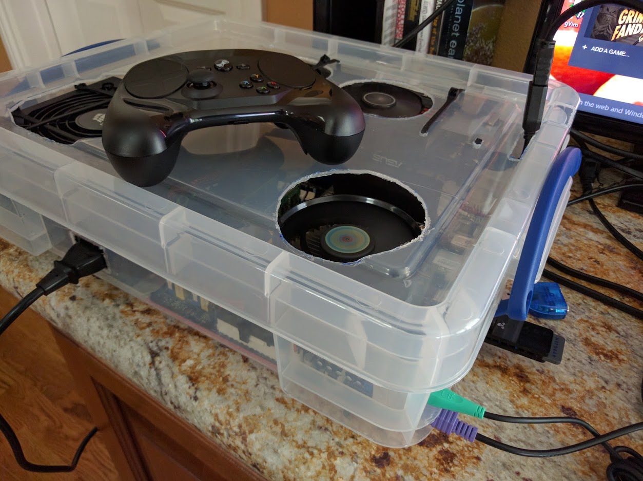 The final result of the tupperware computer