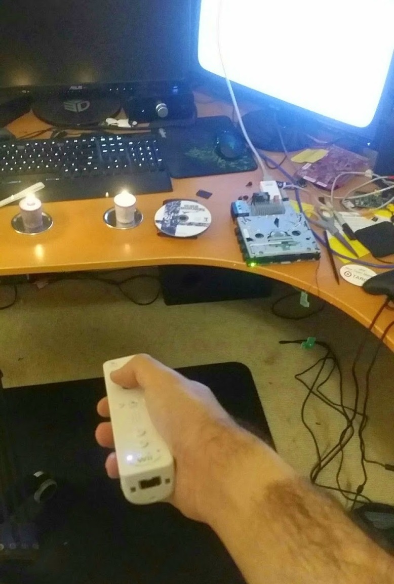 The time when I took apart my Nintendo Wii to repair it and used candles for the sensor bar.